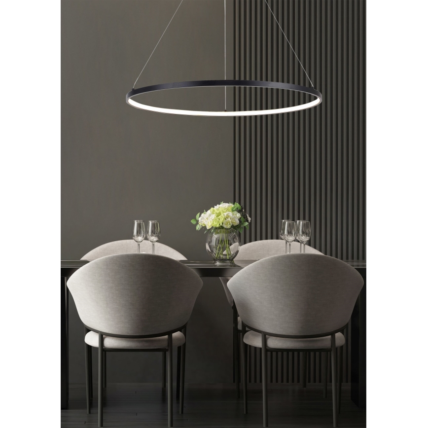 Zuma Line - LED ljuskrona med textilsladd LED/32W/230V 3000/4000/6000K diameter 60 cm svart