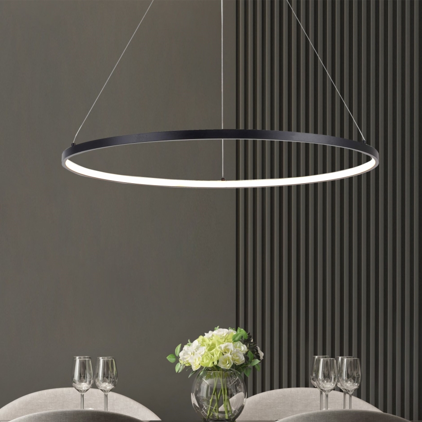 Zuma Line - LED ljuskrona med textilsladd LED/40W/230V 3000/4000/6000K diameter 90 cm svart