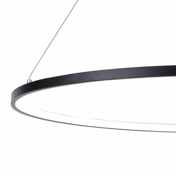 Zuma Line - LED ljuskrona med textilsladd LED/40W/230V 3000/4000/6000K diameter 90 cm svart