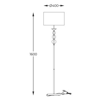 Zuma Line - Golvlampa 1xE27/60W/230V vit