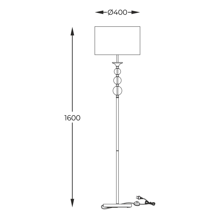 Zuma Line - Golvlampa 1xE27/60W/230V vit