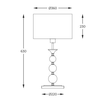 Zuma Line - Bordslampa 1xE27/60W/230V svart