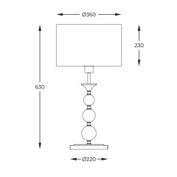 Zuma Line - Bordslampa 1xE27/60W/230V vit