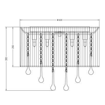 Zuma Line - Taklampa 8xG9/40W/230V vit