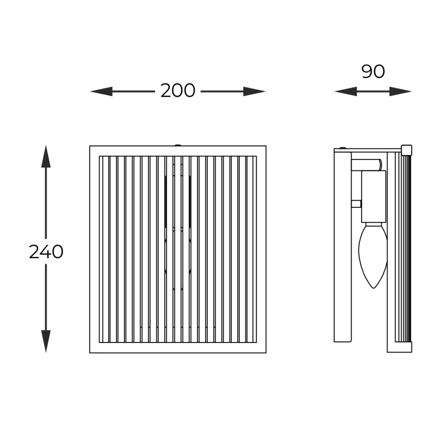 Zuma Line - Vägglampa 1xE14/60W/230V guld