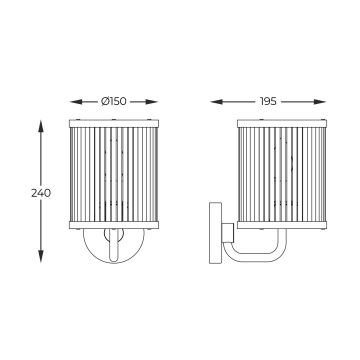 Zuma Line - Vägglampa 1xE14/60W/230V guld