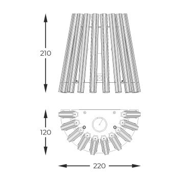 Zuma Line - Vägglampa 1xE14/40W/230V guld