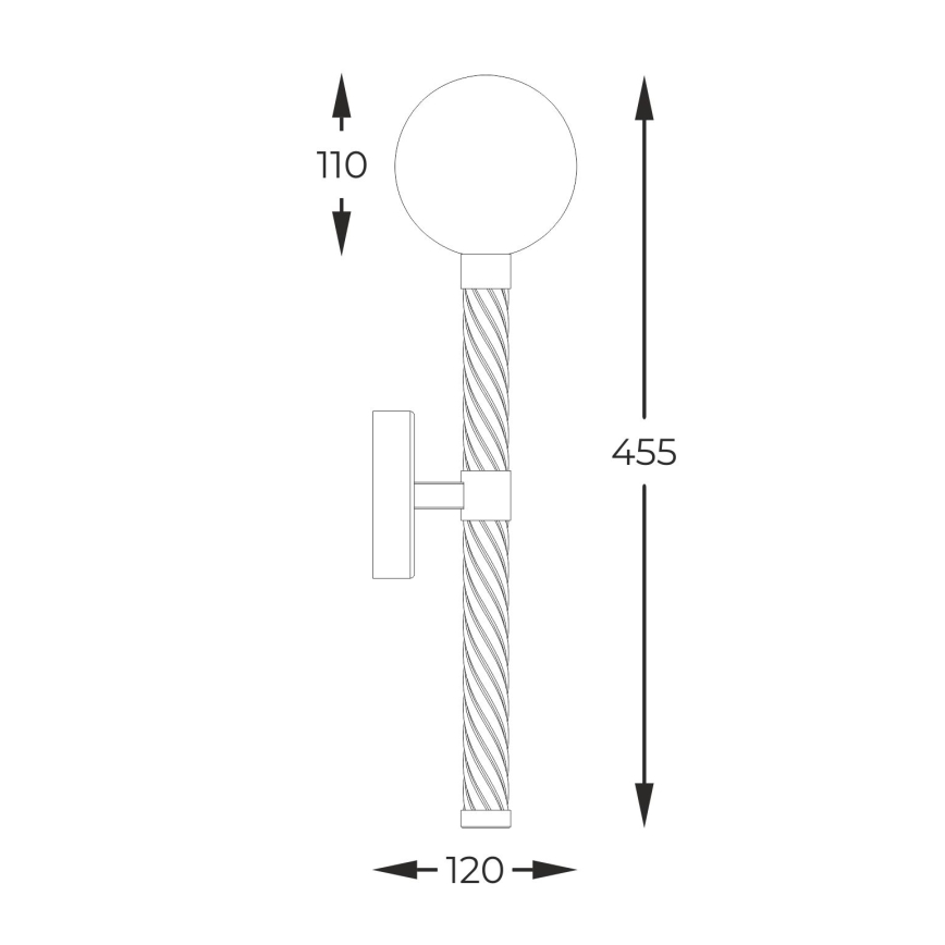 Zuma Line - Vägglampa 1xG9/6W/230V mässing