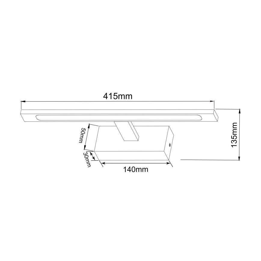 Zuma Line - Badrumsspegel med LED-belysning LED/12W/230V 41 cm IP44 krom