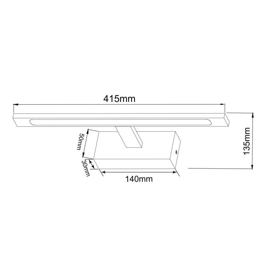 Zuma Line - Badrumsspegel med LED-belysning LED/12W/230V 41 cm IP44 guld