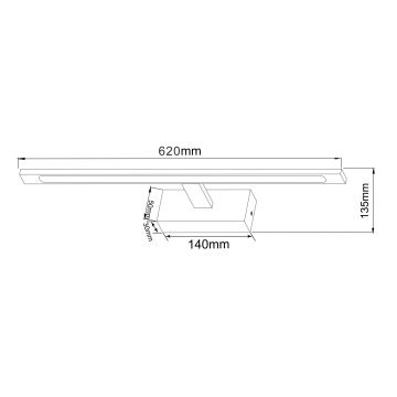 Zuma Line - Badrumsspegel med LED-belysning LED/20W/230V 62 cm IP44 krom